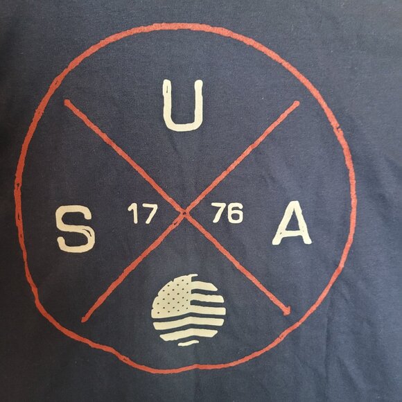 NWT T-Shirt Size 2XL Navy Blue MELMARC 100% Cotton USA 1776 - Picture 3 of 6